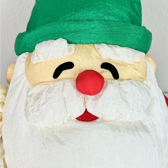 MAISON BLANCHE Vintage Santa Claus as Elf Stuffed Poly Plush Christmas Decor - Picture 4 of 13